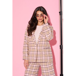 Marynarka o prostym kroju w kratę