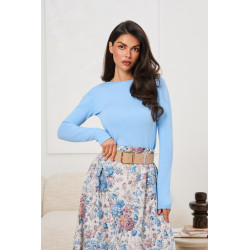 Spódnica midi w pastelowy kwiatowy wzór | Hurtownia online odzieży damskiej