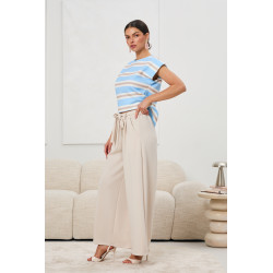 Spodnie typu palazzo z wiązaniem