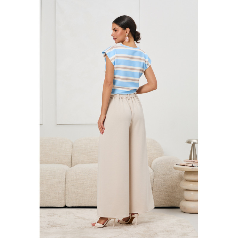 Spodnie typu palazzo z wiązaniem