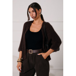 KRÓTKI KARDIGAN Z RĘKAWEM 3/4
