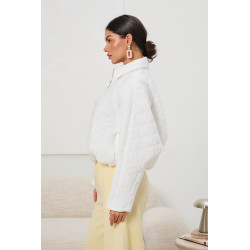 Pikowana kurtka oversize z kołnierzem