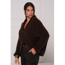 OVERSIZOWY KARDIGAN Z DUŻYMI GUZIKAMI