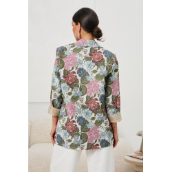Elegancka marynarka w kwiatowy wzór