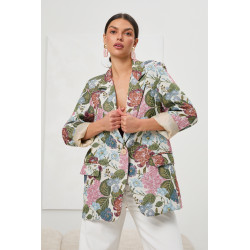 Elegancka marynarka w kwiatowy wzór