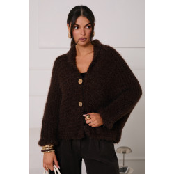 OVERSIZOWY KARDIGAN Z DUŻYMI GUZIKAMI