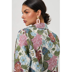 Elegancka marynarka w kwiatowy wzór