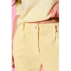 Klasyczne spodnie sztruksowe z prostą nogawką | Hurtownia odzieży z Włoch