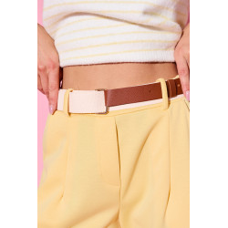 Spodnie z wysokim stanem z paskiem
