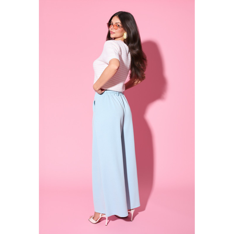 Spodnie typu palazzo z wiązaniem