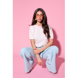 Spodnie typu palazzo z wiązaniem