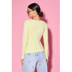 Sweter basic z gładkim wykończeniem dzianinowym