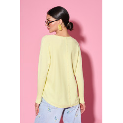 Sweter oversize z guzikami na plecach | Hurtownia odzieży damskiej z Włoch