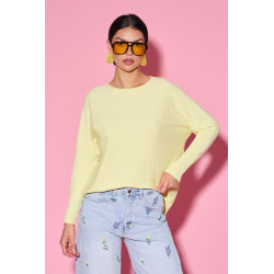 Sweter oversize z guzikami na plecach | Hurtownia odzieży damskiej z Włoch