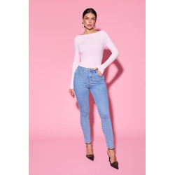 Jeansy skinny z wysokim stanem