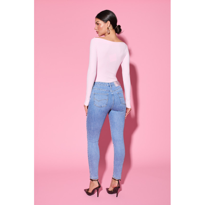 Jeansy skinny z wysokim stanem