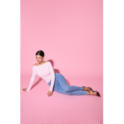 Jeansy skinny z wysokim stanem