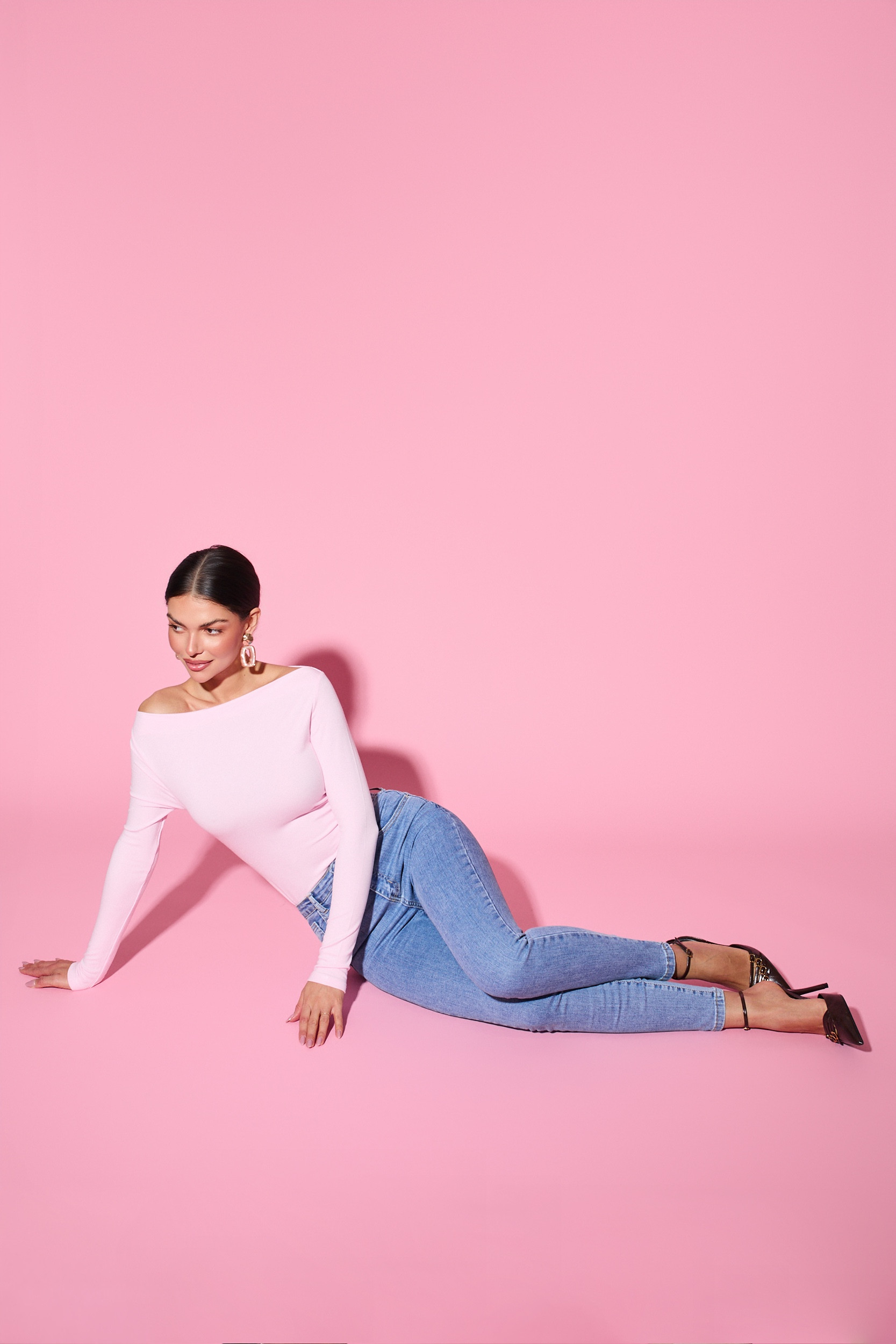 Jeansy skinny z wysokim stanem