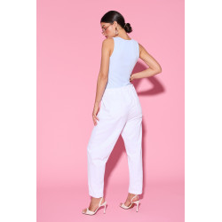 Klasyczne spodnie sztruksowe z prostą nogawką | Hurtownia odzieży z Włoch