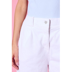 Klasyczne spodnie sztruksowe z prostą nogawką | Hurtownia odzieży z Włoch