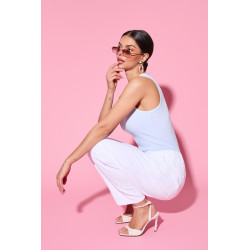 Klasyczne spodnie sztruksowe z prostą nogawką | Hurtownia odzieży z Włoch