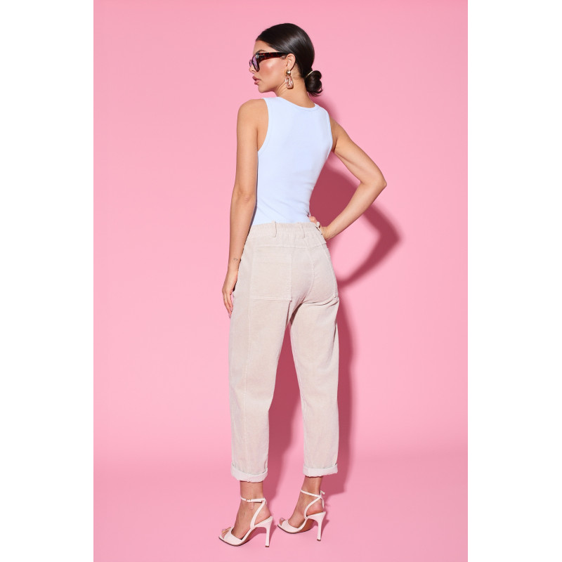 Spodnie sztruksowe z prostą nogawką | Hurtownia odzieży online na sztuki