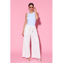 Spodnie typu palazzo z wiązaniem