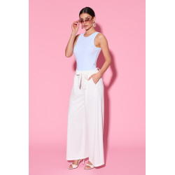 Spodnie typu palazzo z wiązaniem