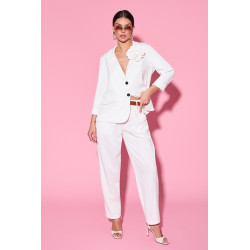 Spodnie z wysokim stanem z paskiem