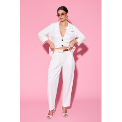 Spodnie z wysokim stanem z paskiem