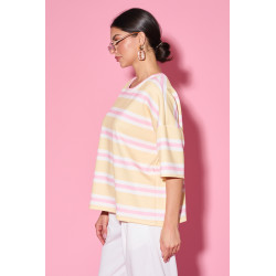 Oversize’owa bluzka w pastelowe pasy