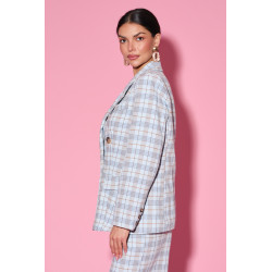 Dwurzędowa marynarka w kratę