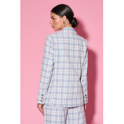 Dwurzędowa marynarka w kratę