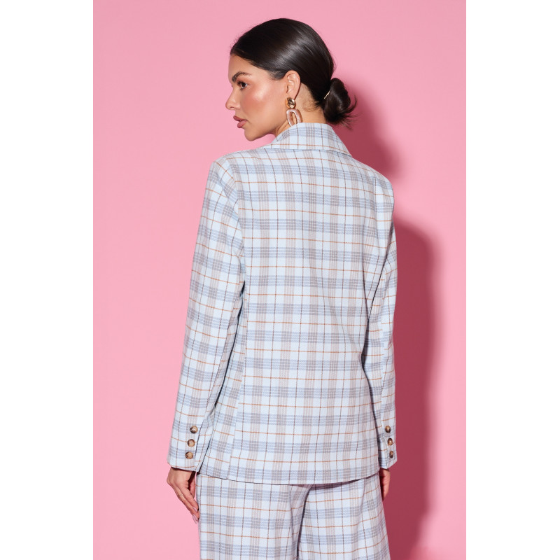 Dwurzędowa marynarka w kratę