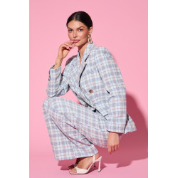 Dwurzędowa marynarka w kratę