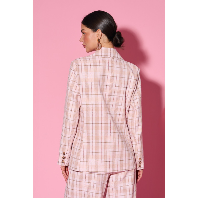 Dwurzędowa marynarka w kratę