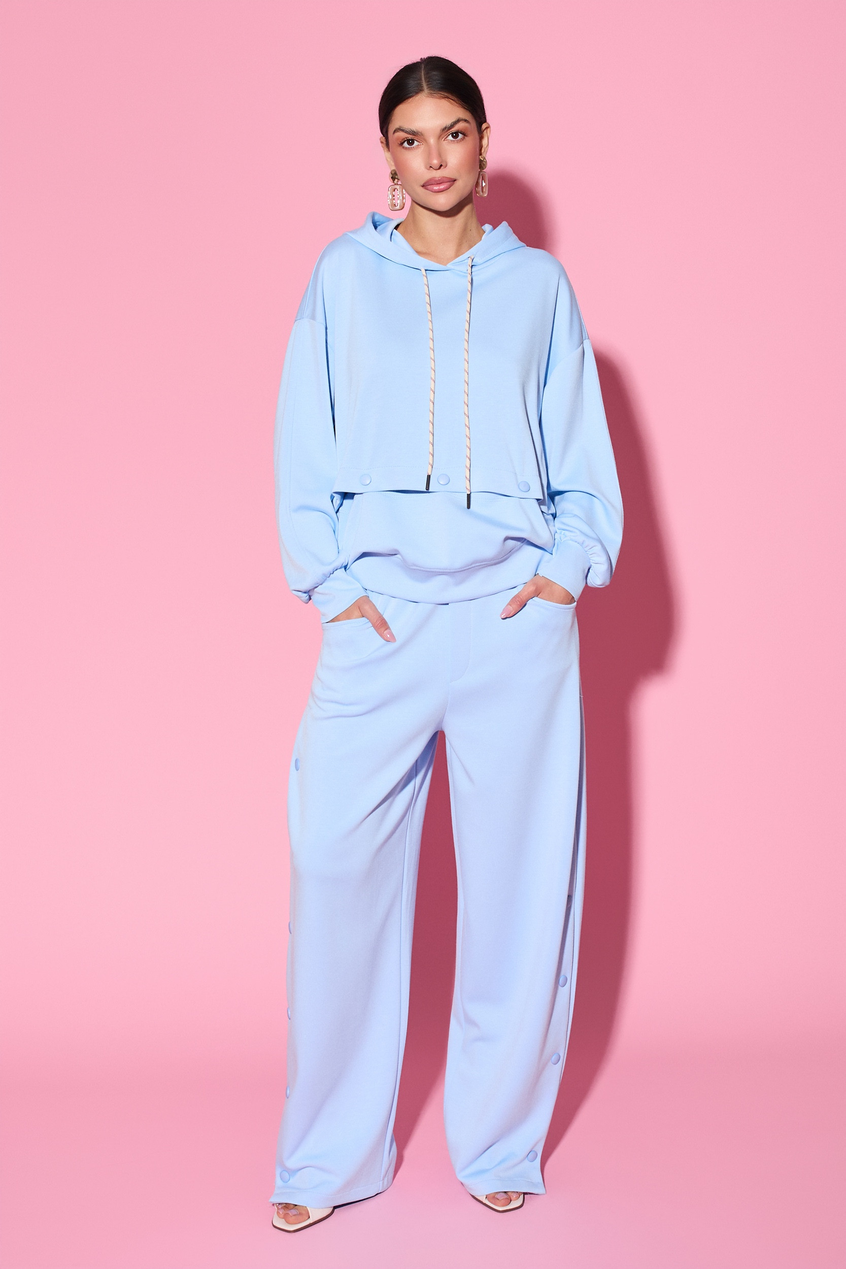 Komplet dresowy z bluzą i spodniami na napy