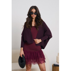 HALKA POD SWETER Z KORONKOWĄ FALBANKĄ