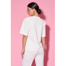 Bluzka o prostym kroju z krótkim rękawem