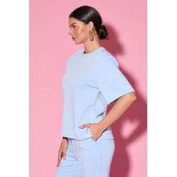 Bluzka o prostym kroju z krótkim rękawem