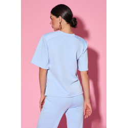 Bluzka o prostym kroju z krótkim rękawem