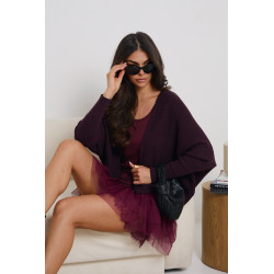 HALKA POD SWETER Z KORONKOWĄ FALBANKĄ