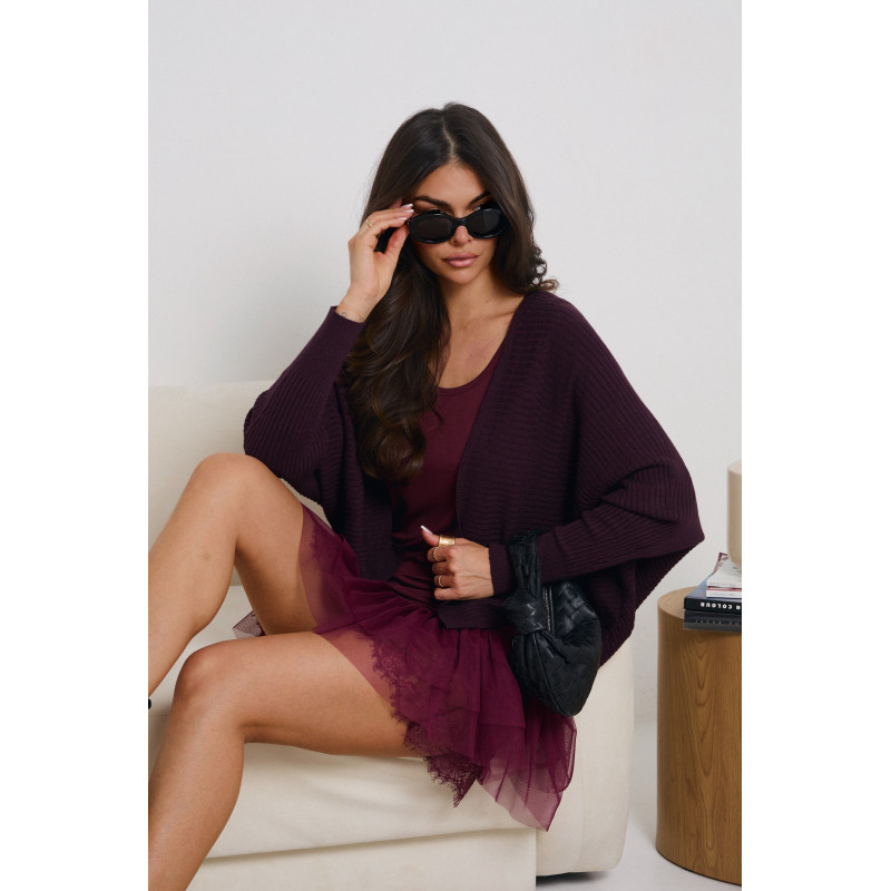 HALKA POD SWETER Z KORONKOWĄ FALBANKĄ