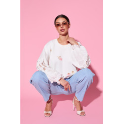 Spodnie z wysokim stanem o luźnym kroju