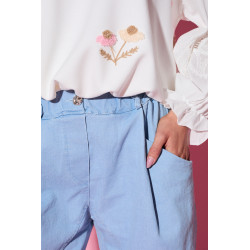 Spodnie z wysokim stanem o luźnym kroju