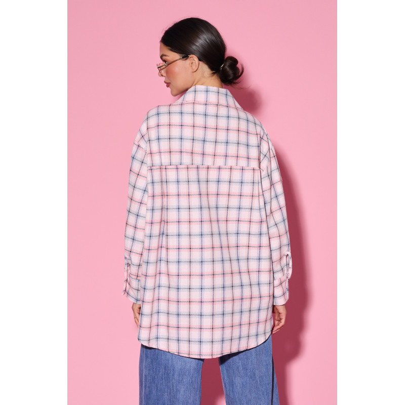 Bawełniana koszula w kratę z dekoracyjnym haftem