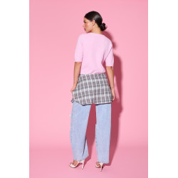 Jeansy wide leg z modnymi przetarciami