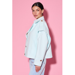 Krótka oversizowa kurtka typu trench