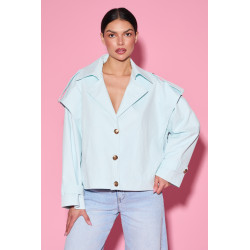 Krótka oversizowa kurtka typu trench