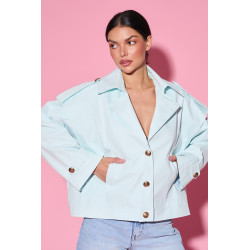 Krótka oversizowa kurtka typu trench